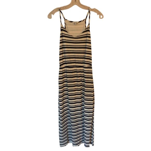 SPLENDID Revolve White + Navy Striped Marina Eyelet Striped Maxi Dress Size XS - Picture 2 of 8